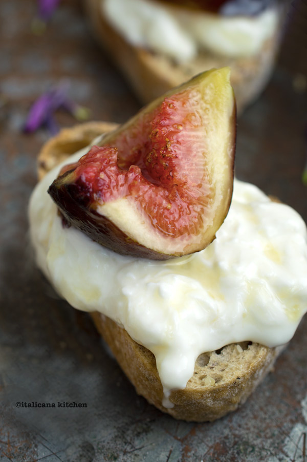 stracciatella honey bruschetta