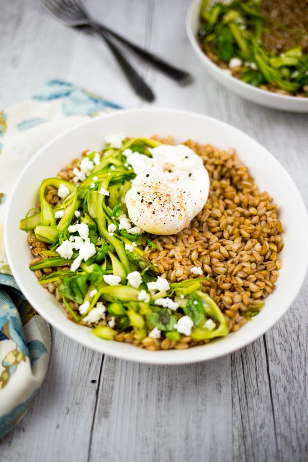Farro with Poached Egg