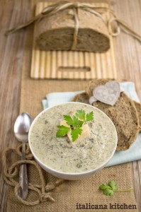 Crema di Funghi, Parmigiano e Cime di Rapa