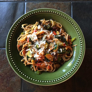 Pasta con Cavolini di Bruxelles Arrostiti 