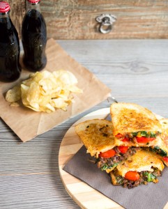 Gourmet grilled cheese sandwich