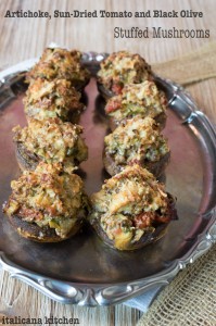 Artichoke-Sun-Dried-Tomato-and-Black-Olive-Stuffed-Mushrooms-Recipe-1