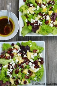 Caramelized-Almond-Apple-Dried-Cranberry-And-Feta-Salad