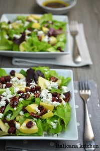 Caramelized-Almond-Apple-Dried-Cranberry-And-Feta-Salad