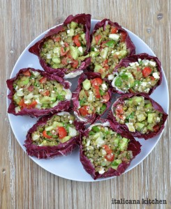 Lentil-Avocado-And-Feta-Salad-In-Red-Radicchio-Cups