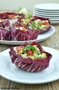 Lentil-Avocado-And-Feta-Salad-In-Red-Radicchio-Cups