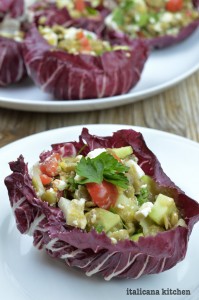 Lentil-Avocado-And-Feta-Salad-In-Red-Radicchio-Cups