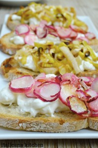 Roasted-Radish-And-Leek-Burrata-Bruschetta
