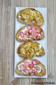 Roasted-Radish-And-Leek-Burrata-Bruschetta