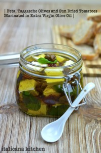 Marinated Feta, Basil, Taggiasche Olives and Sun-Dried Tomatoes
