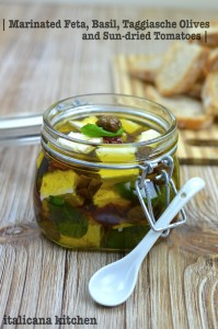 Marinated Feta, Basil, Taggiasche Olives and Sun-Dried Tomatoes