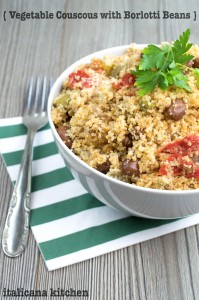 Vegetable Couscous with Borlotti Beans 