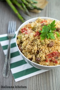 Vegetable Couscous with Borlotti Beans 