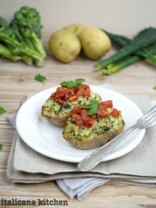 Broccoli and Kale Twice Baked Potatoes