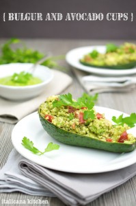 Bulgur and Avocado Cups