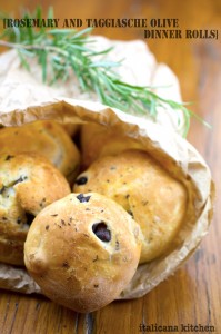 Rosemary and Taggiasche Olive Dinner Rolls