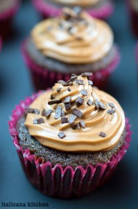 Chocolate Cupcakes with Nutella and Cream Cheese Frosting