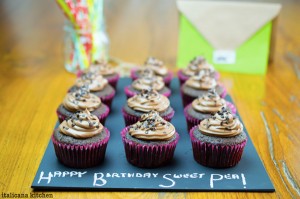 Chocolate Cupcakes with Nutella and Cream Cheese Frosting