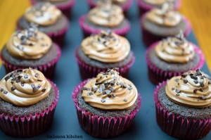 Chocolate Cupcakes with Nutella and Cream Cheese Frosting
