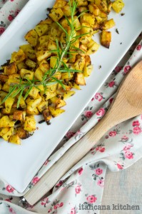 Brandy, Mustard and Herb Roasted Potatoes