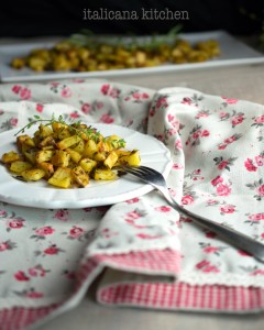 Brandy, Mustard and Herb Roasted Potatoes