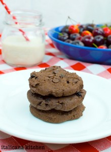 Healthy Chocolate, Avocado and Cherry Cookies