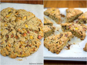 Peach Scones with Brandy and Fig Balsamic Vinegar Glaze