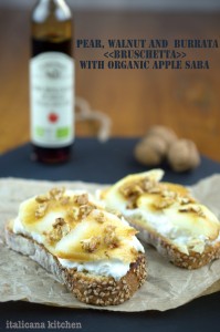 Pear-Walnut-And-Burrata-Bruschetta-With-Organic-Apple-Saba