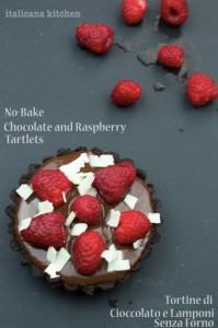 No-Bake Chocolate and Raspberry Tartlets