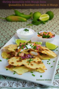 Shrimp-Quesadilla-with-Mango-Sauce