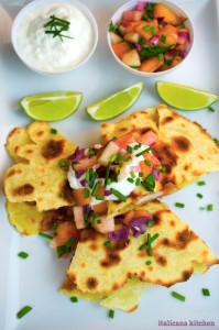 Shrimp-Quesadilla-with-Mango-Sauce