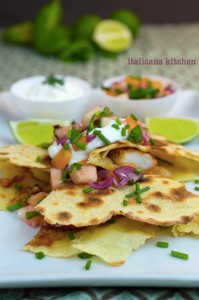 Shrimp-Quesadilla-with-Mango-Sauce