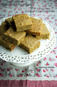Farro Cornbread {Without Refined Flour or Sugar}