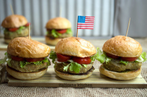 Mini Lentil and Chickpea Burgers