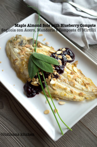 Maple Almond Sole with Blueberry Compote