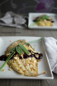 Maple Almond Sole with Blueberry Compote