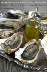 Raw Oysters with a Simple Italian Vinaigrette