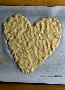 Quinoa Flatbread with Roasted Beet Hearts, Spinach and Goat Cheese