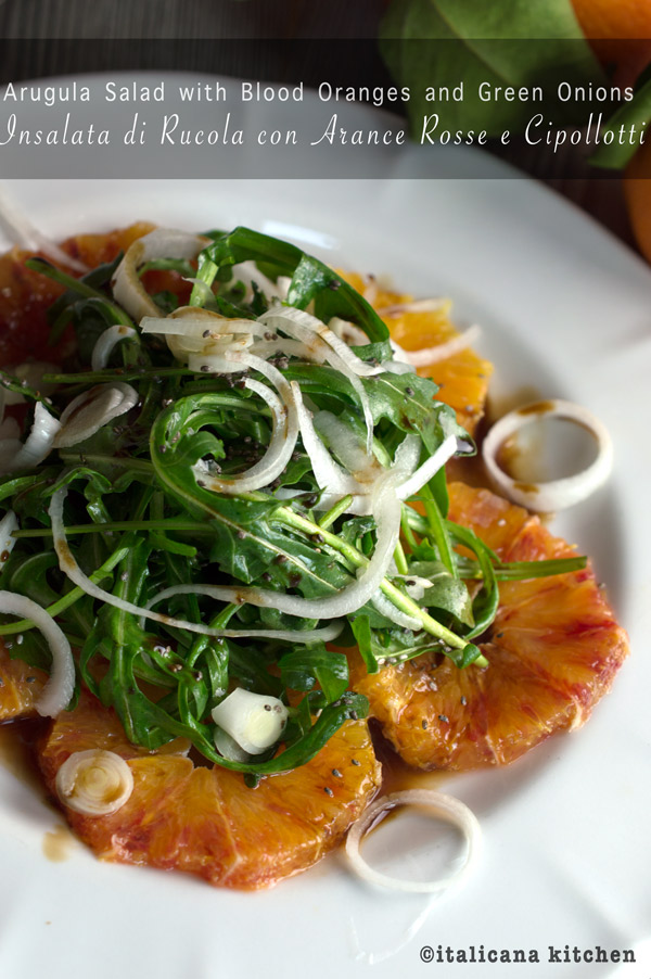 Arugula Salad with Blood Oranges and Green Onions