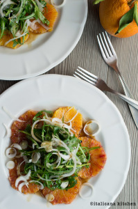Arugula Salad with Blood Oranges and Green Onions