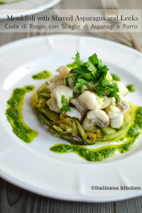 Monkfish-with-Shaved-Asparagus-and-Leeks