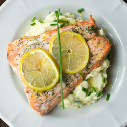 Baked Salmon with Lemon and Dill  