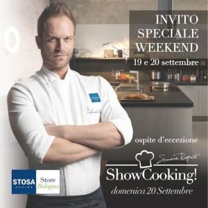 Cooking Show with lo Chef Simone Rugiati at Stosa Cucine, Bologna