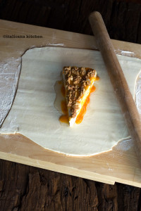 Baked-Brie-with-Persimmon-Puree-and-Walnuts