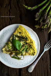 Frittata-with-Shaved-Asparagus-Basil-and-Mozzarella