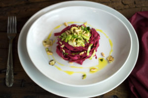 beet colored pasta