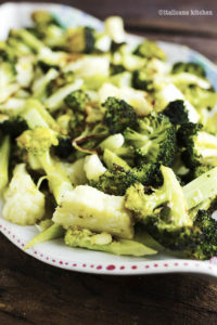 roasted broccoli cauliflower